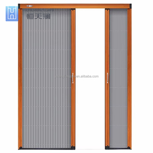 Thiết kế hiện đại chống muỗi Bug có thể thu vào trượt Màn hình cửa hợp kim nhôm khung xếp li Màn Hình Côn Trùng cửa sổ nhựa - Product Image 4