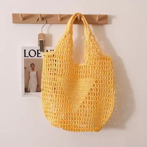 女式新款时尚迷你包大容量夏季手提包防水开式拉链开合镂空网眼编织设计沙滩用途 - Product Image 5