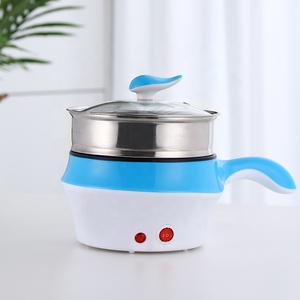 Mini olla caliente eléctrica portátil <span class=keywords><strong>Wok</strong></span> con revestimiento de acero inoxidable y cocina de sopa multifunción Cocina eléctrica doméstica con vaporizador - Product Image 1