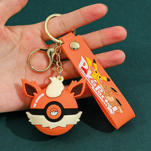 Nouveaux designs 2026 – Porte-clés de voiture mignon en forme de poupée 3D, pendentif de sac à dos, porte-clés de voiture en caoutchouc souple Pokémon de dessin animé - Product Image 4