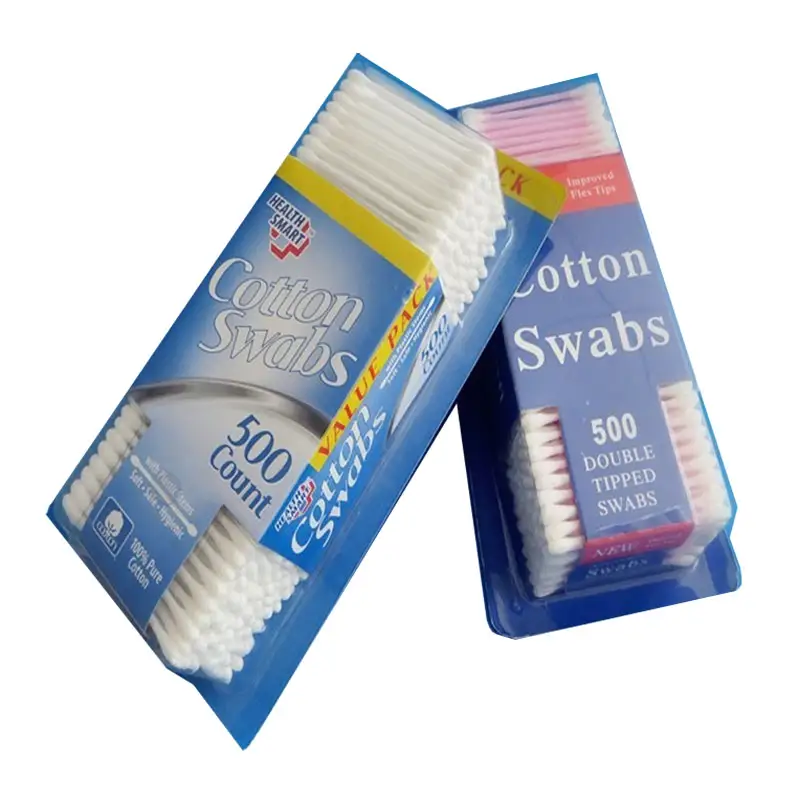 Thin Cotton Buds Wholesale Advanced Colorful Cotton Swab Plastic stick and paper Tube Makeup remover buds