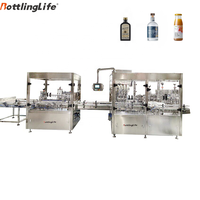Machine de remplissage automatique d'eau minérale, d'huile, de vodka et de spiritueux visqueux (500 ml, 1 L) avec livraison rapide