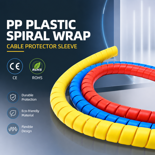 Hydraulic Hose Spiral Guard PP Spiral Wrap Protector for Construction Machinery Abrasion Resistant Factory Direct Supply