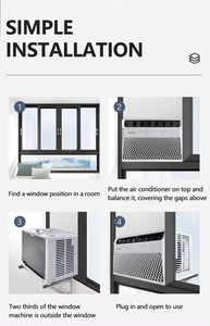 Climatiseur de fenêtre Hisensee type split 9000btu 12000btu 1hp 1.5hp 220v50hz/60hz, refroidissement rapide sans vent, livraison rapide 220v C - Product Image 6