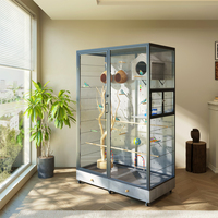 Cage à oiseaux de luxe de grande taille, cage à perroquets en bois, durable, résistante à l'eau, design facile à nettoyer