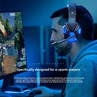 Casque de jeu filaire circum-auriculaire exclusif à faible MOQ avec suppression active du bruit (ANC) – Vente en gros usine pour le gaming