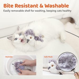 Jouets pour chats : Oiseau agitateur rechargeable à activation tactile, jouet interactif pour chatons, jouets d'exercice pour chats de toutes races, jouet à chatouiller pour chats, herbe à chat - Product Image 2