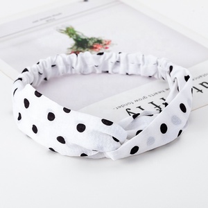 Cinta para la cabeza con estampado Floral para mujer, bandana con estampado de <span class=keywords><strong>rayas</strong></span> y puntos, diademas bohemias, diadema cruzada trenzada para la cabeza, <span class=keywords><strong>Bandeau</strong></span> - Product Image 3