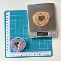 Support de téléphone magnétique en forme de cœur avec perles et strass, support de bureau adhésif, anneau télescopique simple, accessoires pour filles, vente en gros