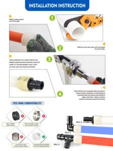 King F1960อัจฉริยะ/อุปกรณ์ขยาย PEX-A PPSU 3/4 "* 1/2" * 1/2 "ทีออฟนำฟรี <span class=keywords><strong>NFS</strong></span> UPC สำหรับน้ำร้อนเย็น (สหรัฐอเมริกาแคนาดาจัดส่งฟรี) - Product Image 3
