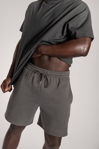 Blank Pullover Hoodie and Unisex Sportswear Pure Cotton Men's Summer Shorts <b>Set</b> Jogging Outfit - Product Image 5