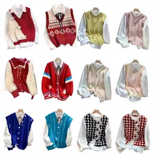 Pull cardigan femme col rond tricoté en fil de base, collection 2026 – Vêtements féminins en gros à prix abordable - Product Image 1