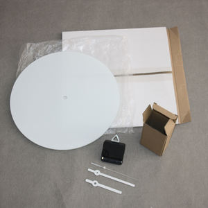 Horloge murale en verre à suspendre Topjlh, vierge pour sublimation, style artistique avec logo personnalisé et aiguilles en verre, pour la décoration moderne de la maison et <span class=keywords><strong>du</strong></span> bureau - Product Image 6