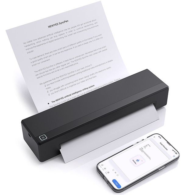 Mini A4 Black/White and Color Mobile Inkjet Printer LD0806 Portable Inkjet Printer NEWYES