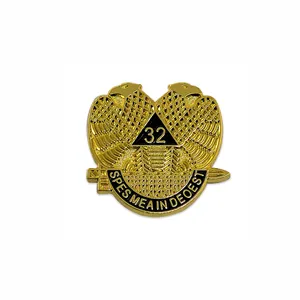 คุณภาพสูง 32nd องศา Scottish Rite Masonic Lapel PIN Badge หรือขาย