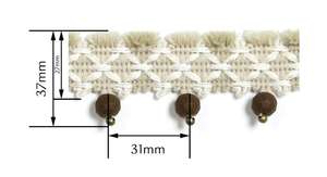 1.5 pouces doux couture garniture perles tresse armure bordure pour rideaux lampe décorer - Product Image 6