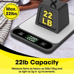 Báscula Digital Inteligente de Alta Precisión para Cocina, 5 kg, con Pantalla LCD, Funciona con Batería, con Tapa, de ABS y Acero Inoxidable - Product Image 2