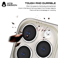 Protection d'écran en verre trempé ATB pour téléphone portable, protection d'objectif d'appareil photo pour iPhone 16 Pro Max