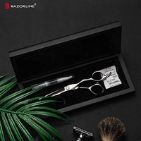 Coffret de ciseaux de coiffure professionnels en acier Damas du Japon, logo personnalisé, acier inoxydable