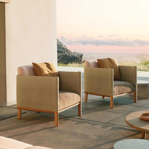 Ensemble <span class=keywords><strong>de</strong></span> meubles <span class=keywords><strong>de</strong></span> <span class=keywords><strong>jardin</strong></span> en teck imperméable, <span class=keywords><strong>canapé</strong></span> <span class=keywords><strong>de</strong></span> patio en rotin moderne et luxueux - Product Image 2