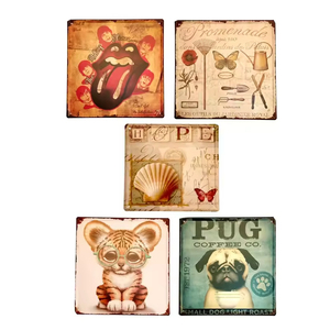 Low Price Custom OEM Aluminum <strong>Signs</strong> Print Cute Animals Dog <strong>Shell</strong> Lion Design Metal Crafts Tin <strong>Signs</strong> for Home Decoration - Product Image 1