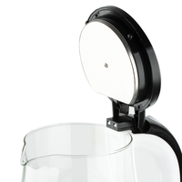 Chaudière à eau en verre Transparent 2L, chauffe-eau, théière, bouilloires électriques avec lumière LED