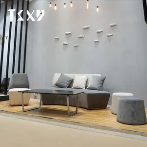 Modern İskandinav salonu bekleyen yüksek geri otel lobi mobilya Set salon kanepe