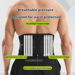 <span class=keywords><strong>Ceinture</strong></span> de soutien lombaire avec support en plaque d'acier Soulagement immédiat des douleurs dorsales Tondeuse à la taille pour les sports de gymnastique Quotidien - Product Image 2