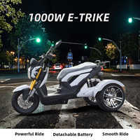Triciclo Eléctrico Abierto de 1000-1500W con Batería Grande de 60v-72v, Logotipo y Color Personalizables