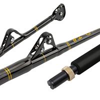 Joran Pancing Laut Dalam Daya Tinggi 130LB 1.69m Super Keras untuk Memancing Ikan Besar, 2 Seksi, Bahan Fiberglass