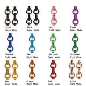 High Quality Metal chain colorful aluminium double jack chain for Windows decoration