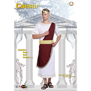 Disfraz de Julius Caesar, Toga blanca y roja, disfraz de emperador romano para adultos, para escenario, fiesta de Halloween, mayores de 14 años - Product Image 2