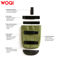 WOQI Pochette Portable en Oxford pour Bouteille d'Eau et Téléphone, à Suspendre sur Épaule, Accessoire d'Extension pour Randonnée et Escalade, Fixation Externe