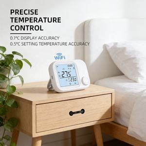 Thermostat d'ambiance sans fil, maison intelligente, Wifi, Tuya, commande vocale, réglable, programmable, régulateur de température pour <span class=keywords><strong>chauffage</strong></span> au sol - Product Image 2