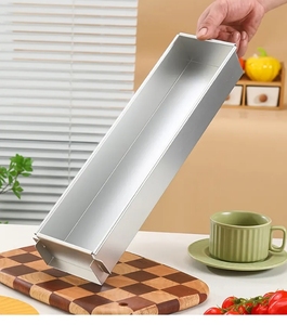 Molde Rectangular para Tiramisú, de Aluminio Grueso, Herramienta para Hornear Pasteles y Repostería, Juego Hecho a Mano para Uso en la Cocina del Hogar - Product Image 1