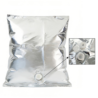 Sachet Doypack Personnalisé en Usine 3L-20L, Anti-fuite, Biodégradable, Qualité Alimentaire, pour Jus, Boissons, Vin, Lait, avec Couvercle Stérile en Feuille d'Aluminium