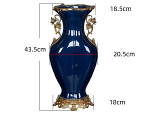 سوق قطر البحرية المسطحة مثل مزهرية السيراميك مع زهرة 3d النحاس التبعي برعم زهرية - Product Image 6