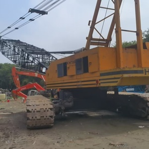 Grúa sobre orugas Hitachi amarilla usada, equipo de construcción de alta resistencia con caja de cambios, motor y rodamientos - Product Image 3