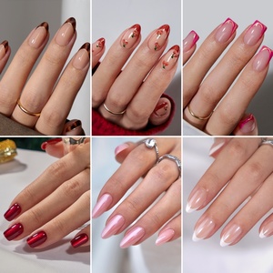 Kit de Fournitures pour Ongles en Gel Souple à Marque Privée avec Colle et Lime à Ongles – Vente en Gros de Faux Ongles Courts Faits Main à Coller - Product Image 4