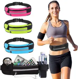 Fanny Outdoor Sport Pocket Running Jogging Cintura Bag Water Bottle Holder Telefone impermeável Cintura Belt Pack Travel Bag