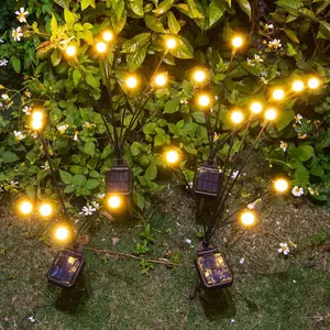 Solar Firefly Lights 6/8/10 Outdoor Waterproof Led Solar Garden Lawn Lights Swaying Light Para Pátio Pathway Decoração