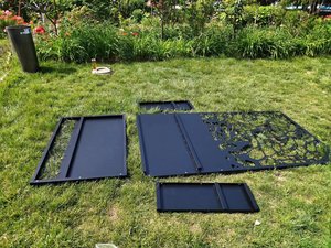 Metal Garden Arch <strong>Trellis</strong> <strong>with</strong> 2 Garden <strong>Planter</strong> Box/ Climbing Planting Patio Decoration/Metal <strong>Planter</strong> Box <strong>with</strong> Trelis - Product Image 3