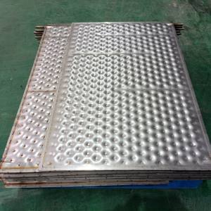 Plaques d'oreiller utilisées pour l'évaporateur de refroidisseur de réfrigération industrielle d'acier inoxydable - Product Image 1