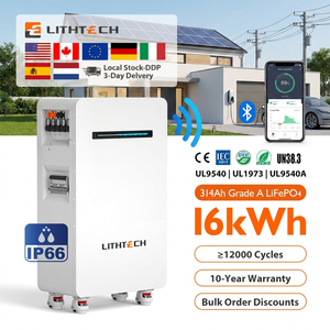 Batterie au lithium domestique OEM en stock UE, 51,2 V 314 Ah 16 kWh, murale, avec BMS intelligent et extensible en parallèle pour système solaire de secours - Product Image 6