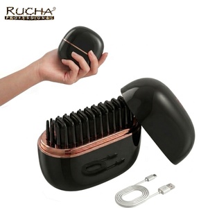 RUCHA Pettine Lisciante Portatile Wireless Ricaricabile USB, Mini <span class=keywords><strong>Spazzola</strong></span> Lisciante Tascabile - Product Image 1