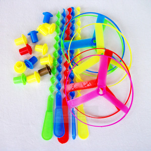 Flying Saucer Plastic Bamboo Dragonfly Toy For Children Age 5 To 7 Years Non <b>Light</b> Up <b>Push</b> Up Large Size - Product Image 1