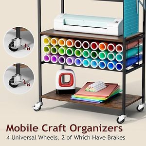 Cross-border multi-functional <b>storage</b> <b>cart</b> with wheels, large capacity, movable <b>storage</b> rack, creative home hand-push <b>storage</b> - Product Image 5