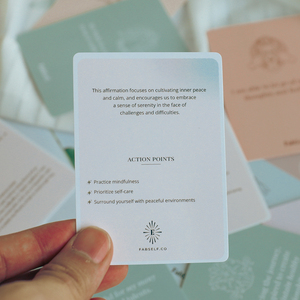 OVO Printing OEM Custom Design Printing Self Care carte di affermazione della salute mentale con supporto in legno - Product Image 4