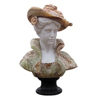 Personnalisé Pierre De Marbre Naturel Mini Grec Romain Femme Buste Tête Statue Sculpture