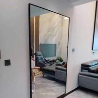 Miroir mural décoratif avec cadre noir et blanc Miroir de maquillage Rectangulaire pour salle de bain d'hôtel Miroir de coiffeuse carré suspendu